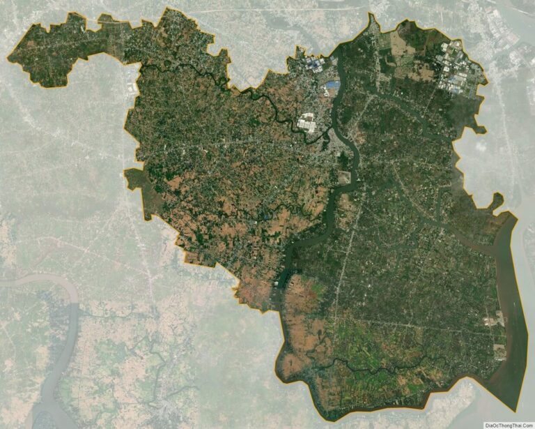 Bản đồ vệ tinh huyện Cần Giuộc