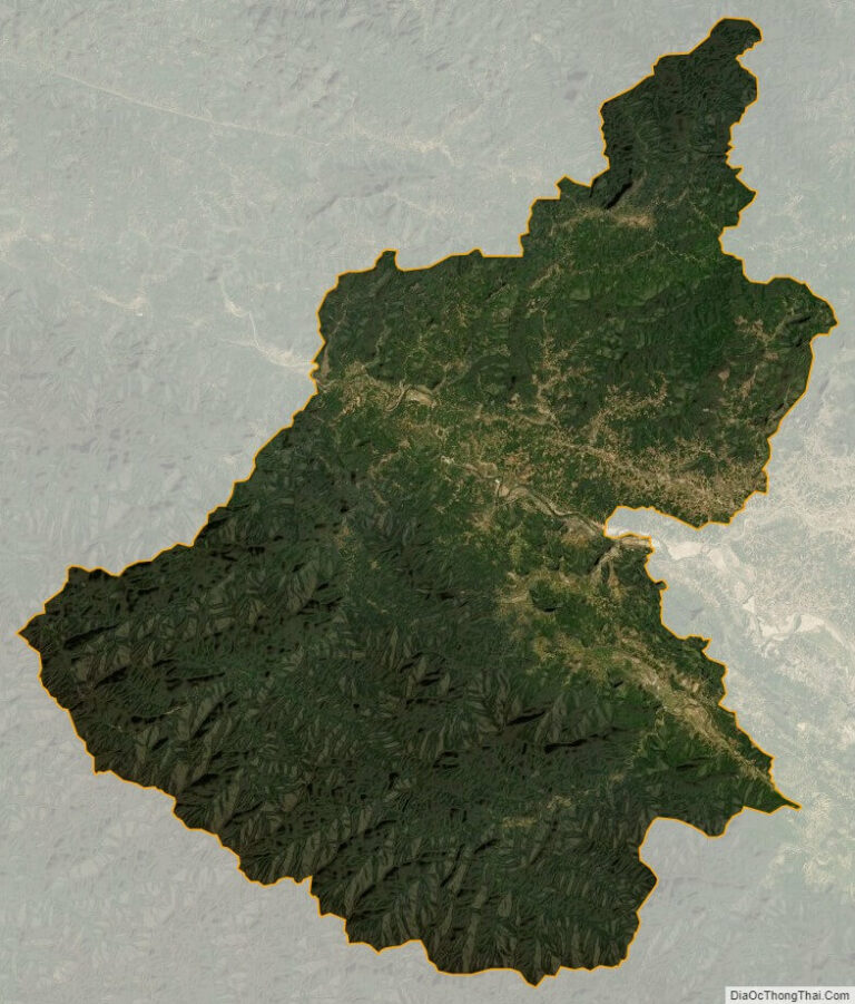 Bản đồ vệ tinh huyện Con Cuông
