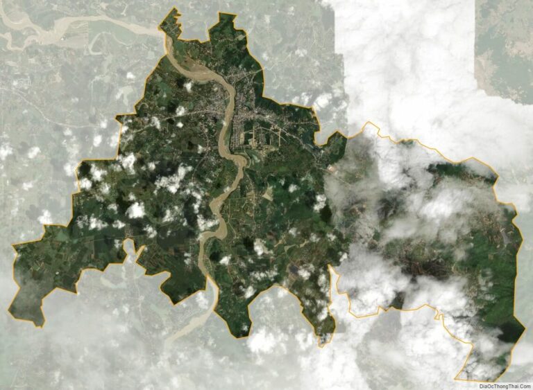 Bản đồ vệ tinh thị xã Thái Hoà