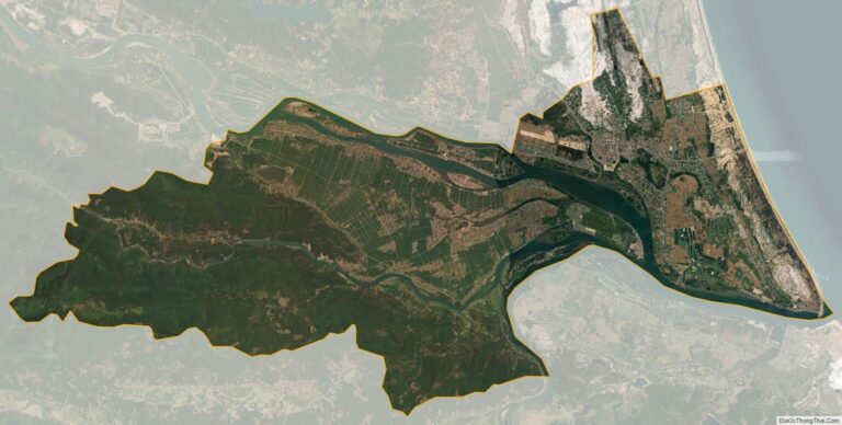 Bản đồ vệ tinh thị xã Ba Đồn