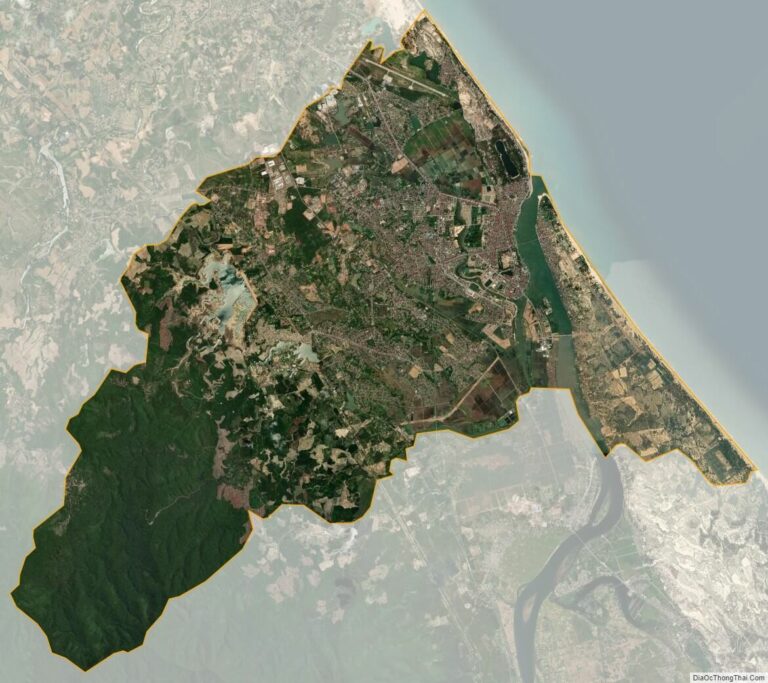 Bản đồ vệ tinh thành phố Đồng Hới