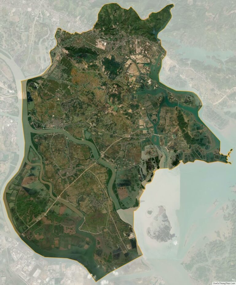 Bản đồ vệ tinh thị xã Quảng Yên