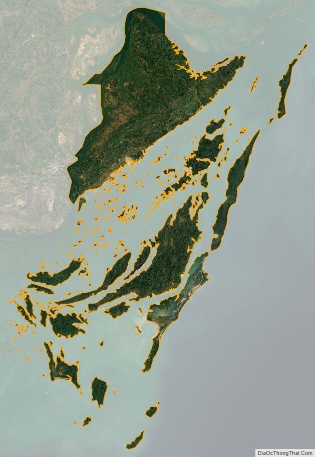 Bản đồ vệ tinh huyện Vân Đồn