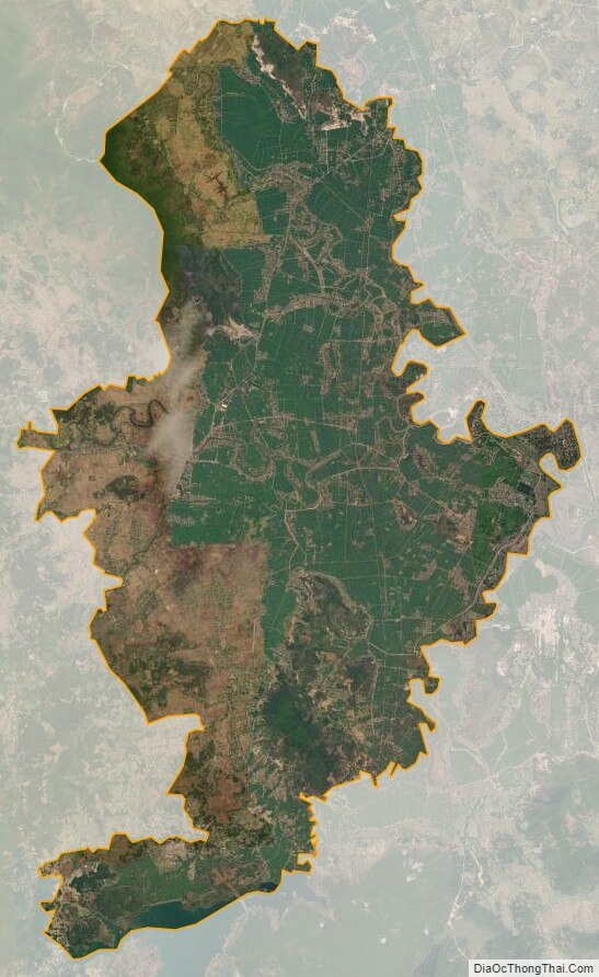 Bản đồ vệ tinh huyện Nông Cống