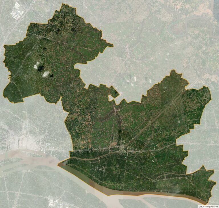 Bản đồ vệ tinh huyện Chợ Gạo
