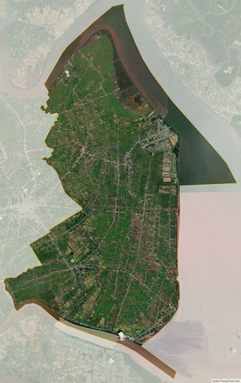 Bản đồ vệ tinh huyện Gò Công Đông