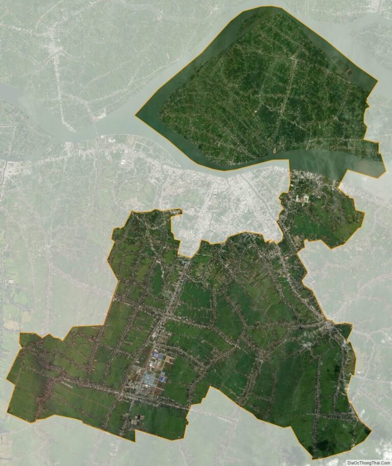 Bản đồ vệ tinh huyện Long Hồ