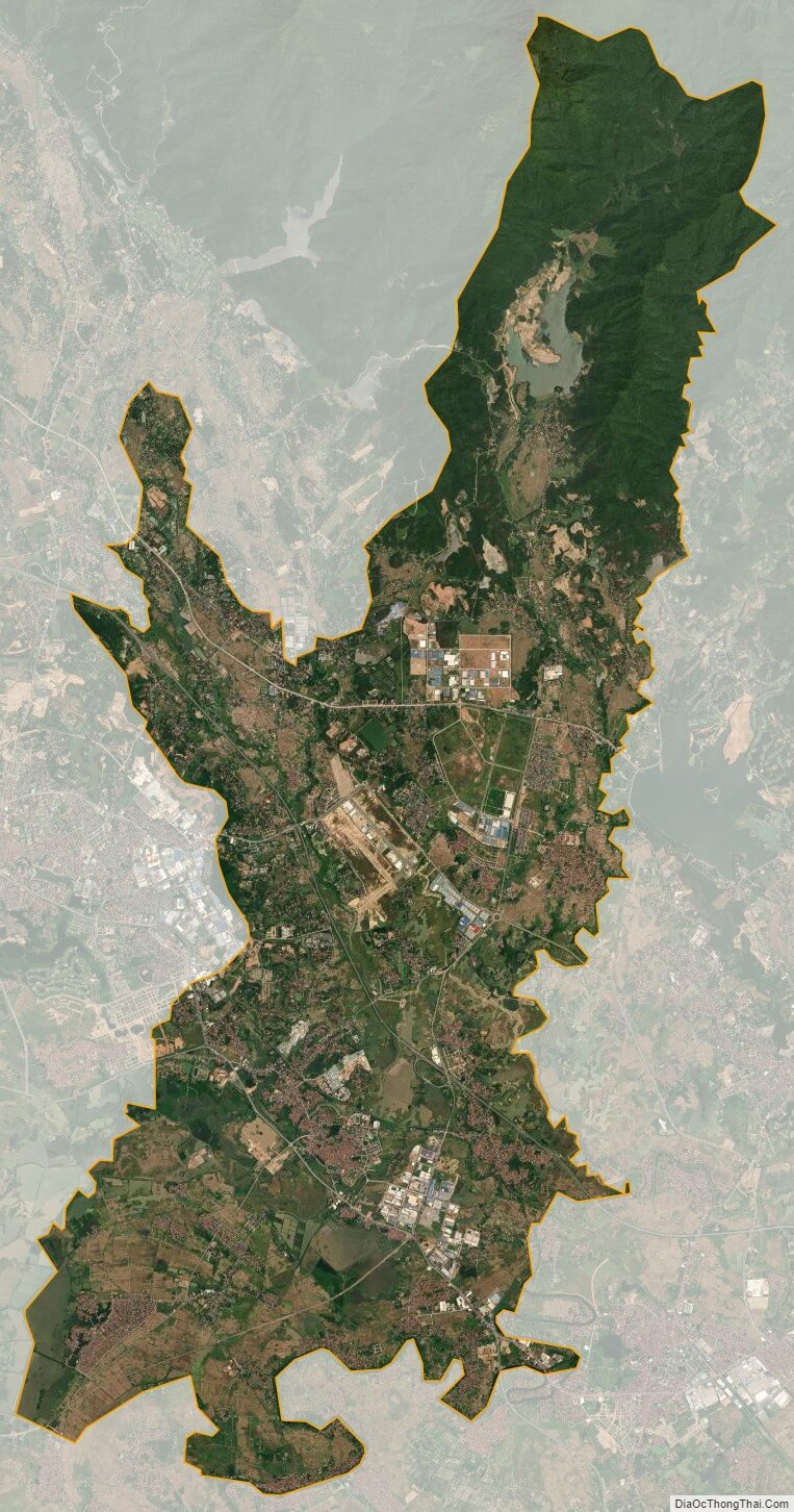 Bản đồ vệ tinh huyện Bình Xuyên