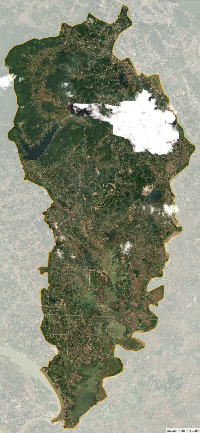 Bản đồ vệ tinh huyện Lập Thạch