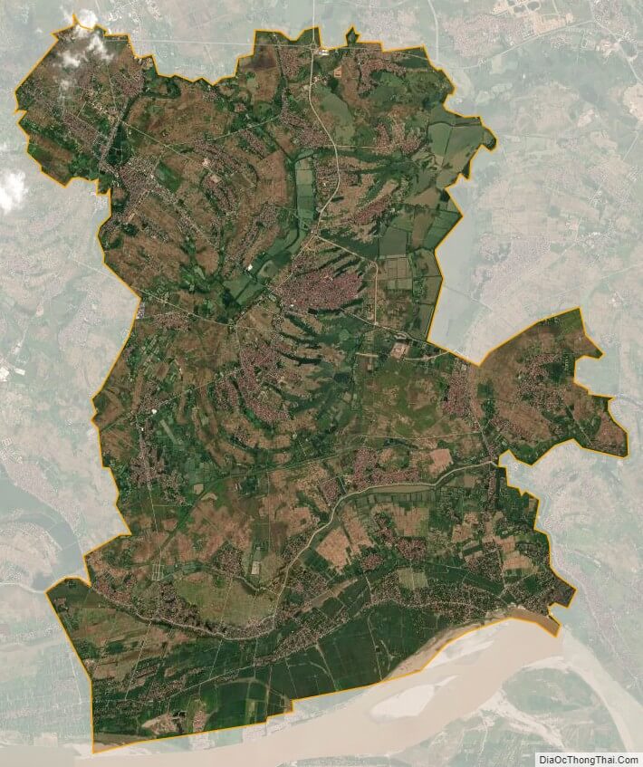 Bản đồ vệ tinh huyện Yên Lạc