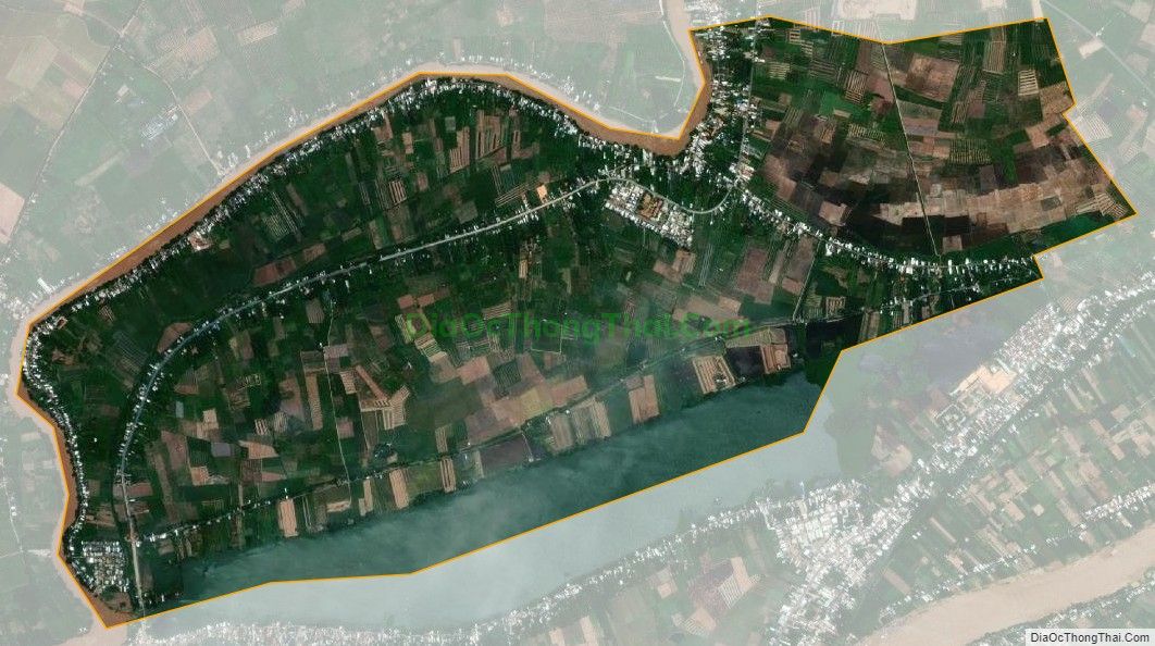 Bản đồ vệ tinh xã Khánh Bình, huyện An Phú