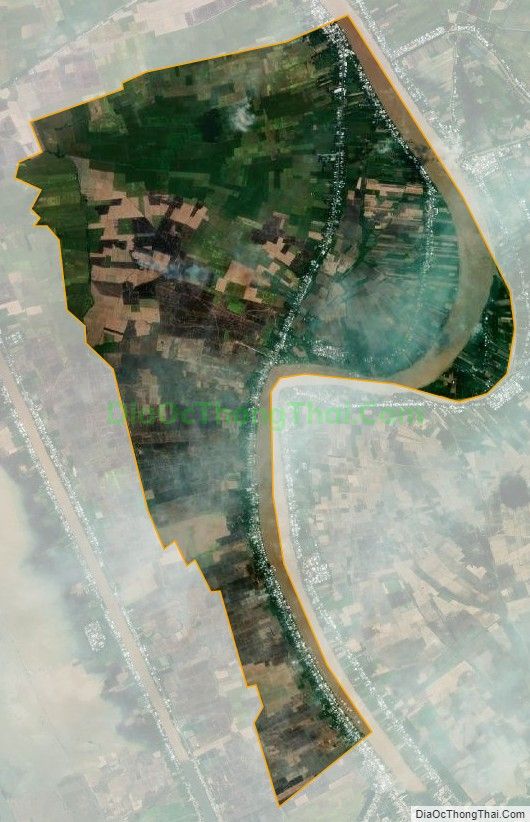 Bản đồ vệ tinh xã Phước Hưng, huyện An Phú