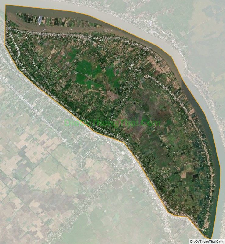 Bản đồ vệ tinh xã Khánh Hòa, huyện Châu Phú