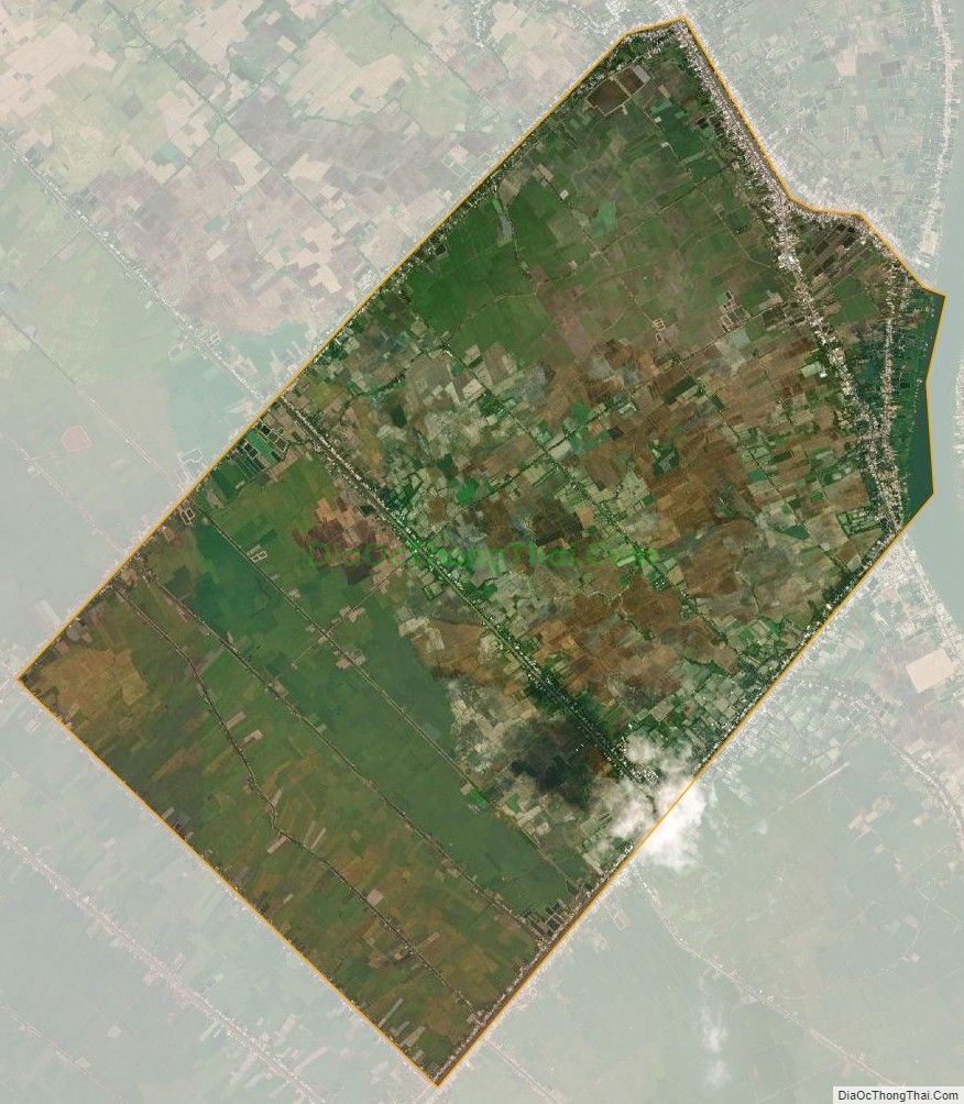 Bản đồ vệ tinh xã Mỹ Phú, huyện Châu Phú