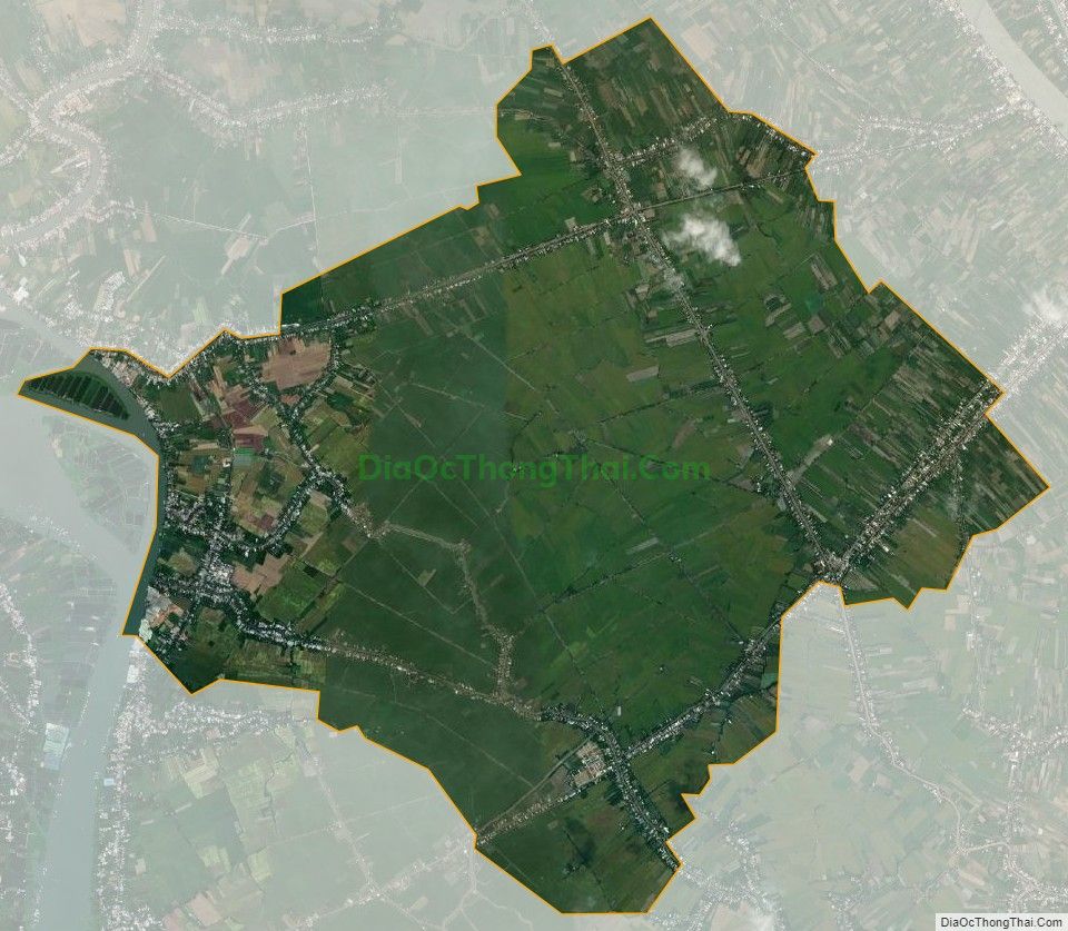 Bản đồ vệ tinh xã An Thạnh Trung, huyện Chợ Mới
