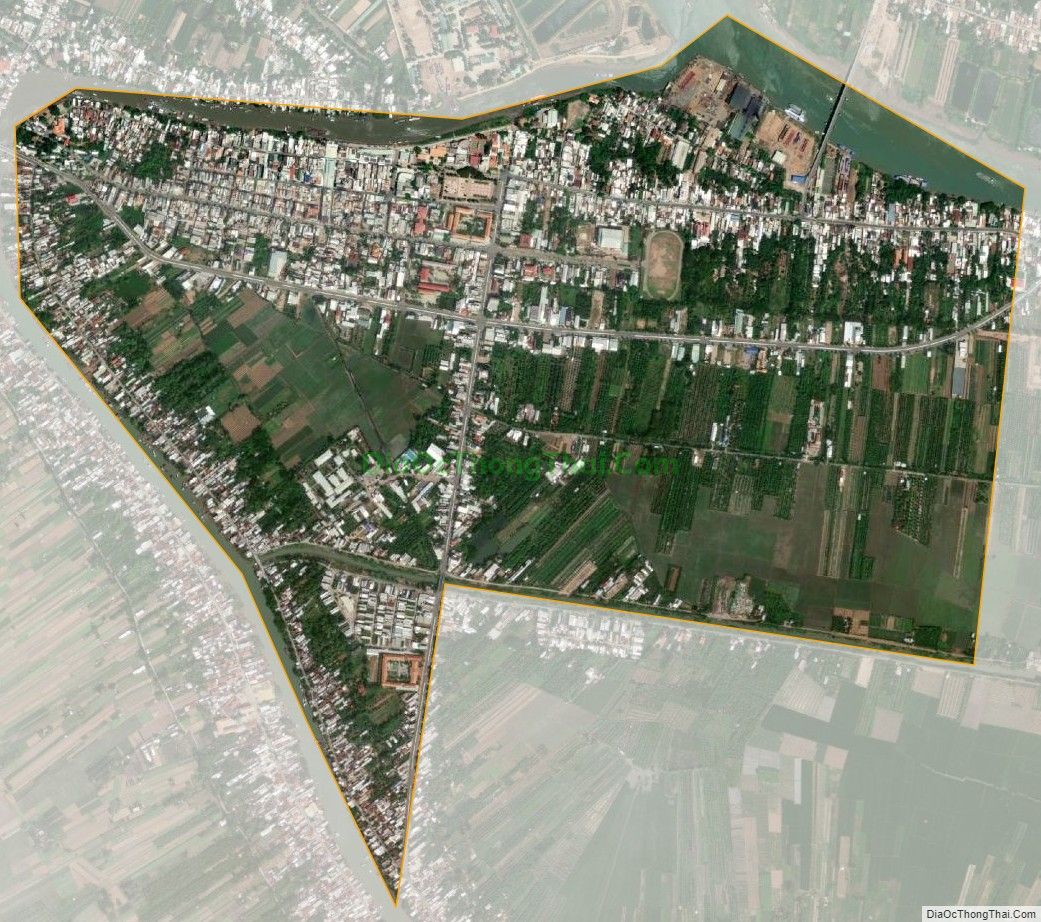 Bản đồ vệ tinh Thị trấn Chợ Mới, huyện Chợ Mới, An Giang
