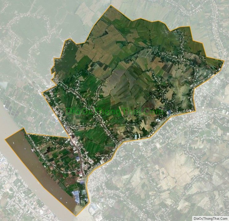 Bản đồ vệ tinh xã Hòa An, huyện Chợ Mới