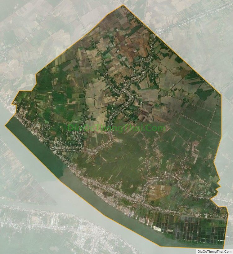 Bản đồ vệ tinh xã Nhơn Mỹ, huyện Chợ Mới