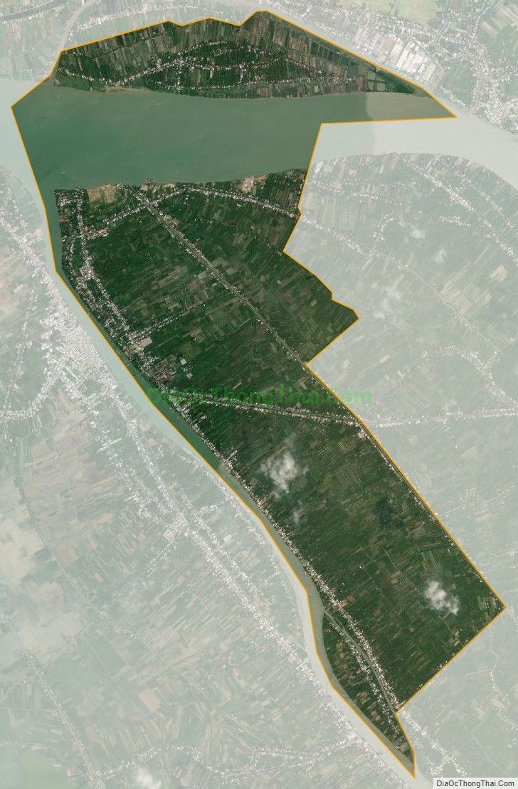 Bản đồ vệ tinh xã Tấn Mỹ, huyện Chợ Mới