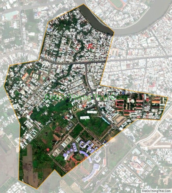 Bản đồ vệ tinh phường Đông Xuyên, thành phố Long Xuyên