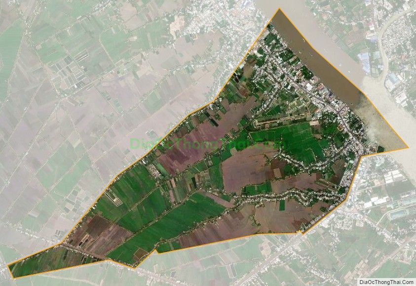 Bản đồ vệ tinh phường Mỹ Thạnh, thành phố Long Xuyên