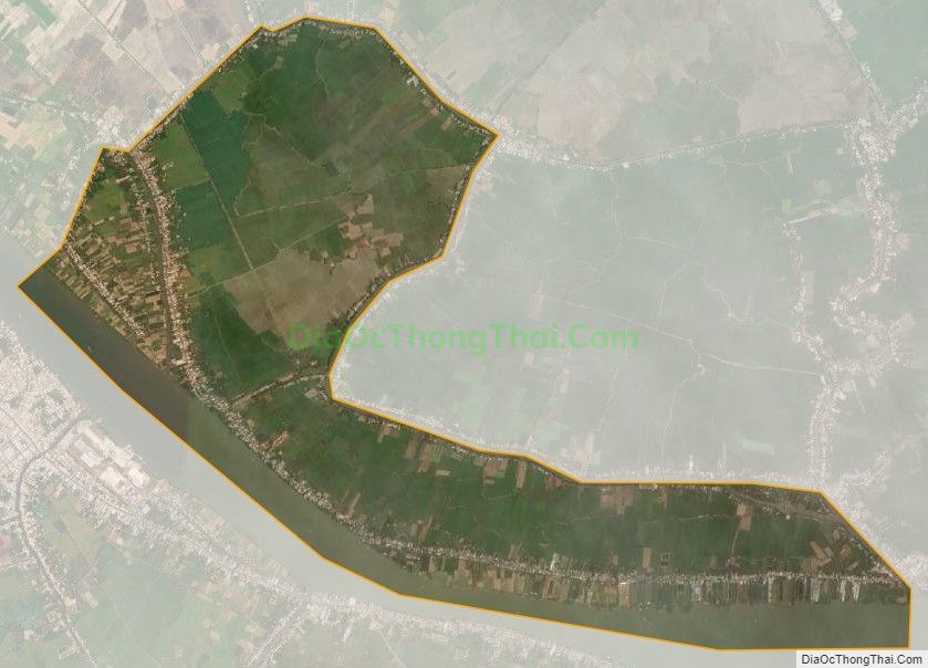 Bản đồ vệ tinh xã Bình Thạnh Đông, huyện Phú Tân