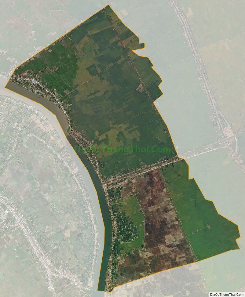 Bản đồ vệ tinh xã Hòa Lạc, huyện Phú Tân