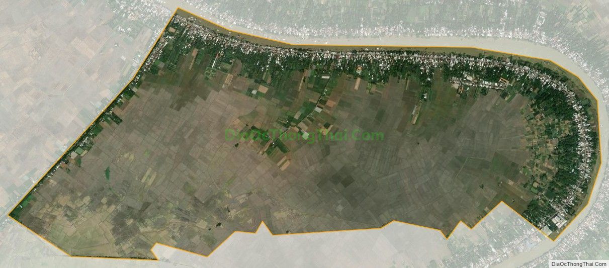 Bản đồ vệ tinh xã Long Hòa, huyện Phú Tân