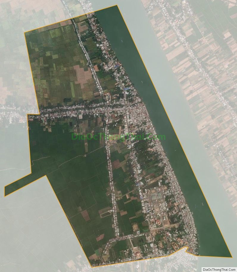 Bản đồ vệ tinh Thị trấn Phú Mỹ, huyện Phú Tân