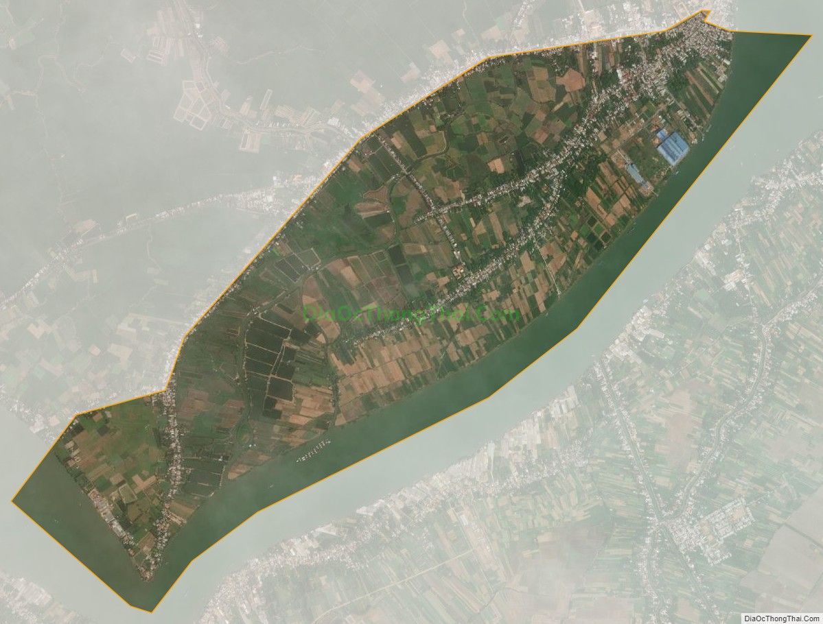 Bản đồ vệ tinh xã Tân Trung, huyện Phú Tân