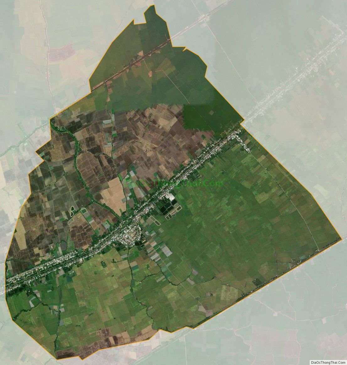 Bản đồ vệ tinh xã Lê Chánh, thị xã Tân Châu