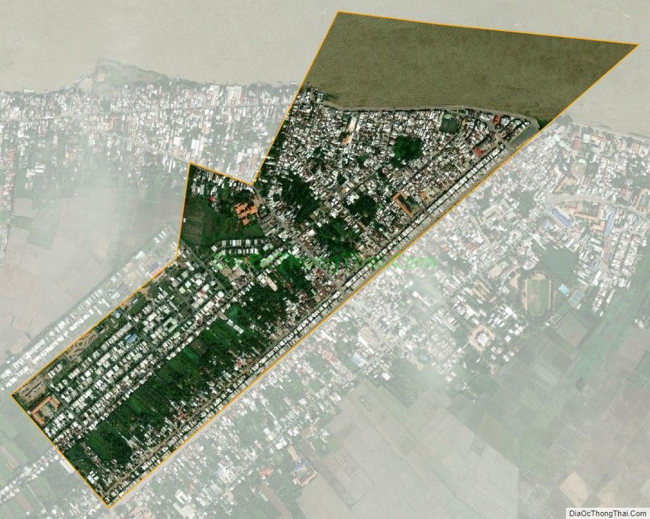 Bản đồ vệ tinh phường Long Hưng, thị xã Tân Châu
