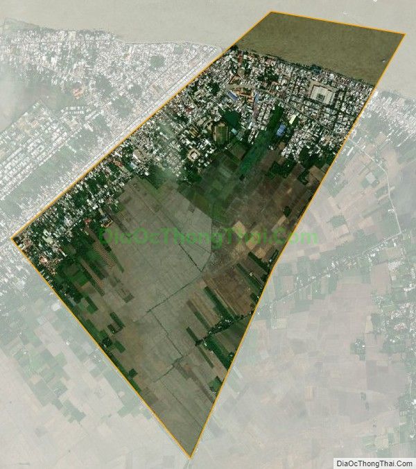 Bản đồ vệ tinh phường Long Thạnh, thị xã Tân Châu