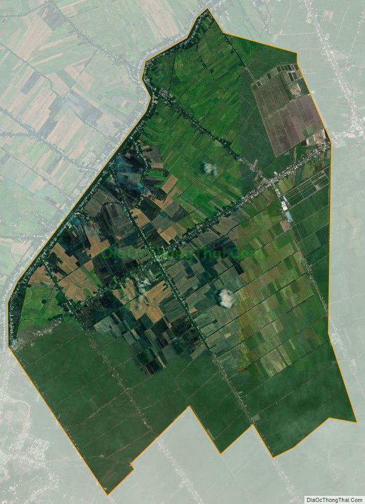 Bản đồ vệ tinh xã Định Thành, huyện Thoại Sơn