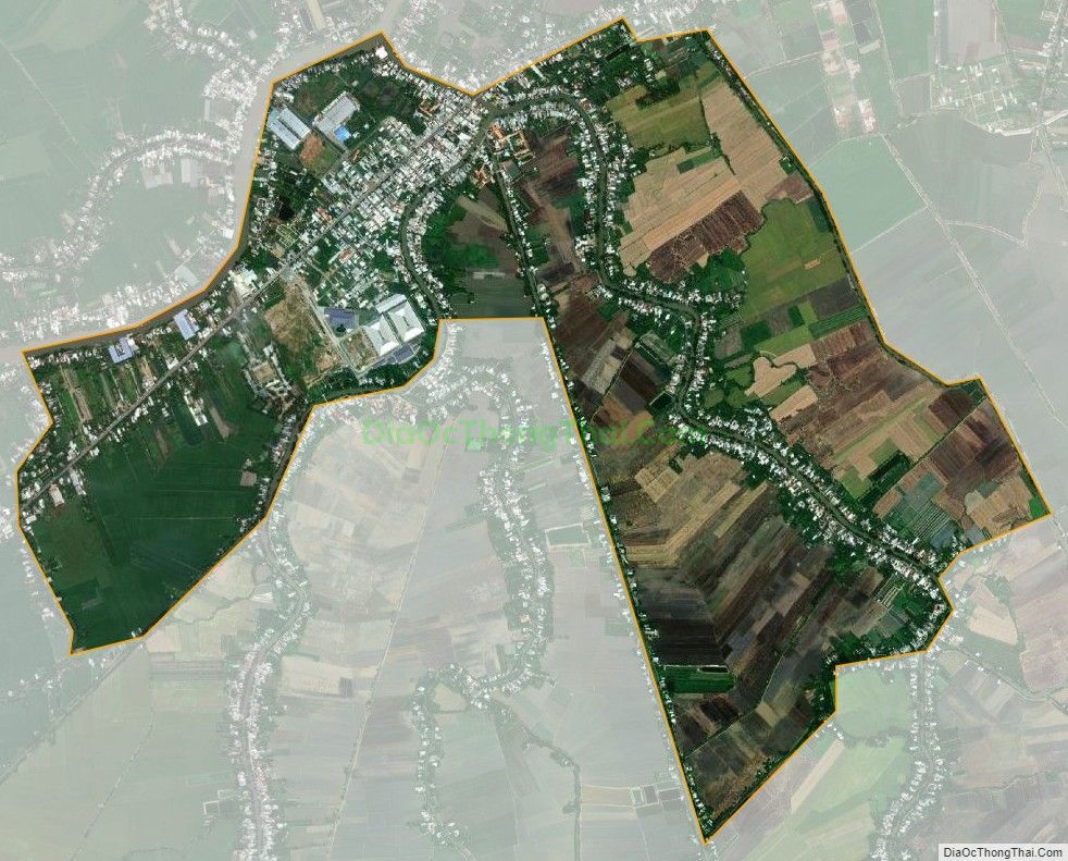 Bản đồ vệ tinh Thị trấn Phú Hòa, huyện Thoại Sơn