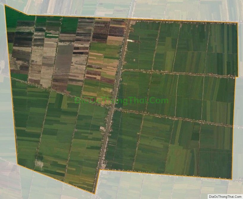 Bản đồ vệ tinh xã Tây Phú, huyện Thoại Sơn