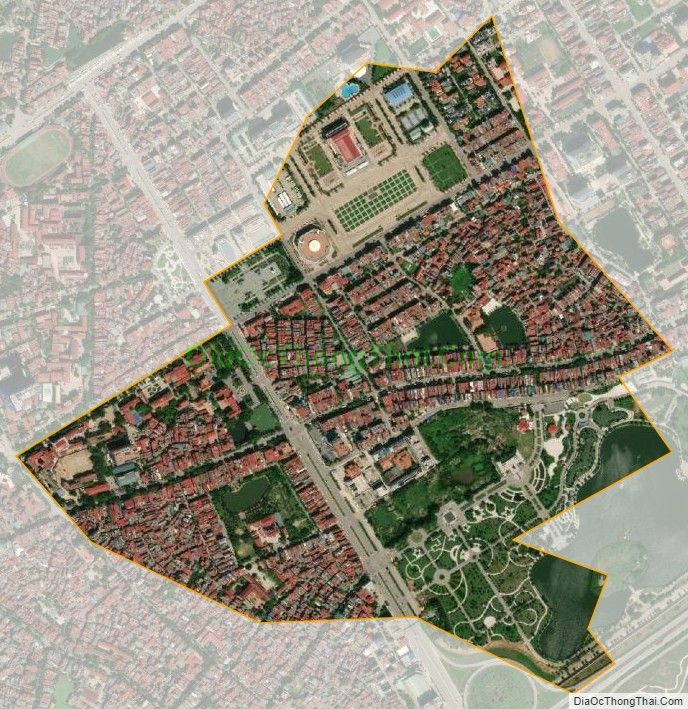 Bản đồ vệ tinh phường Hoàng Văn Thụ, thành phố Bắc Giang