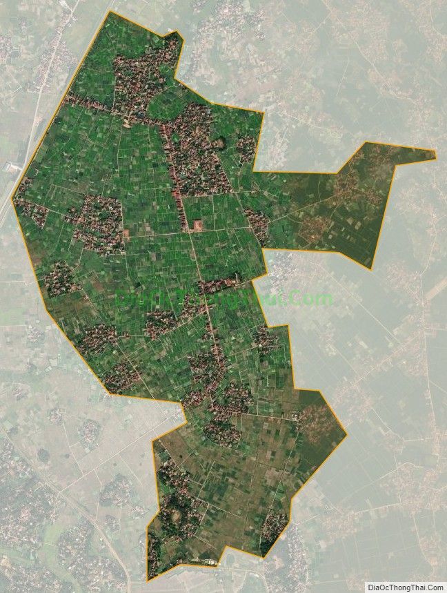 Bản đồ vệ tinh xã Hoàng Lương, huyện Hiệp Hòa