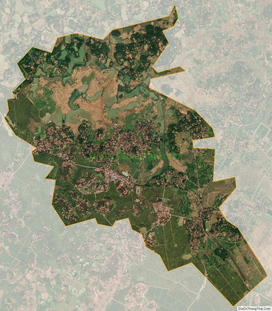 Bản đồ vệ tinh xã Mỹ Thái, huyện Lạng Giang