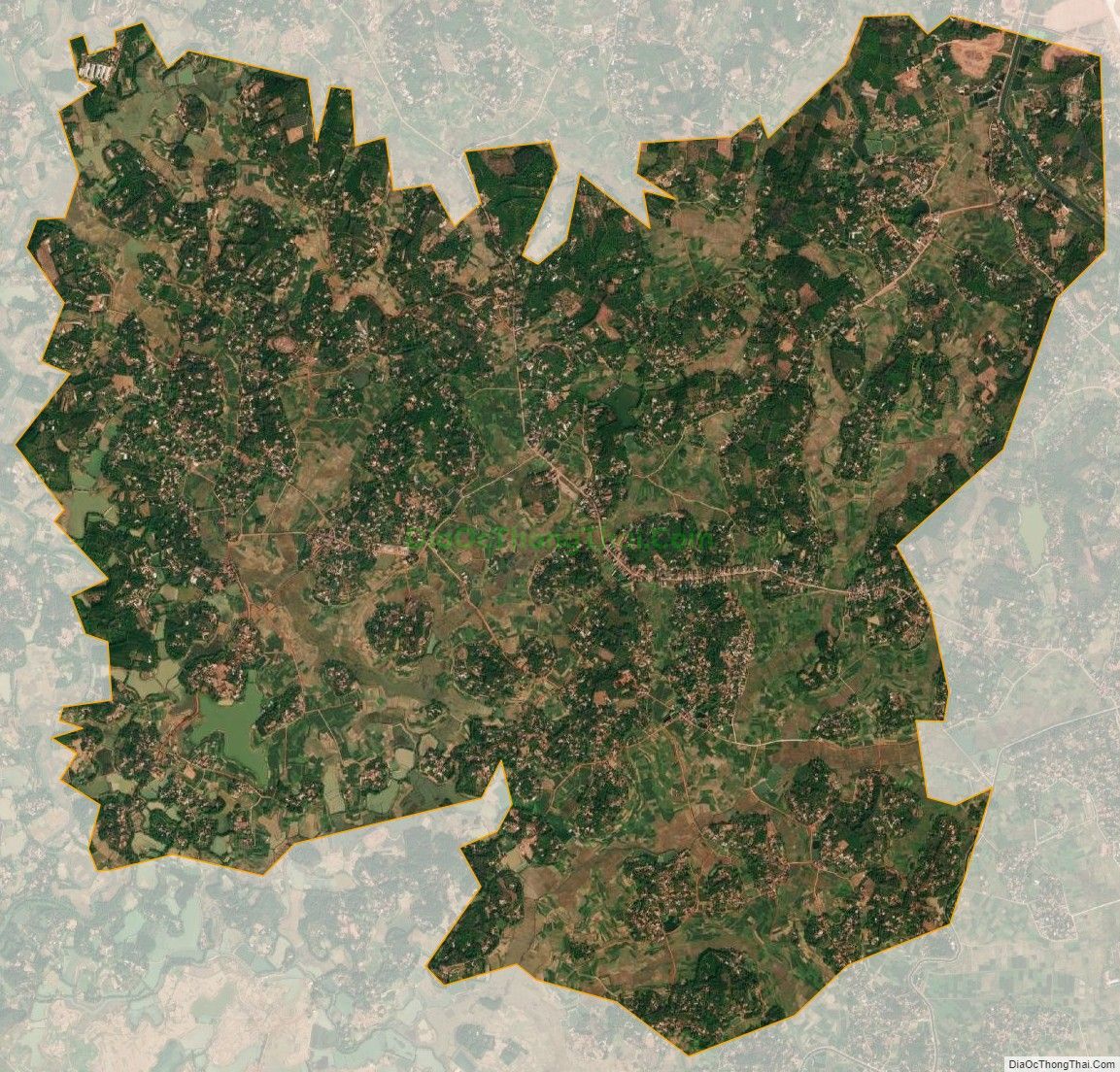 Bản đồ vệ tinh xã Tân Thanh, huyện Lạng Giang