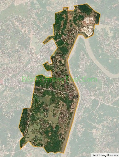 Bản đồ vệ tinh xã Tiên Hưng (cũ), huyện Lục Nam