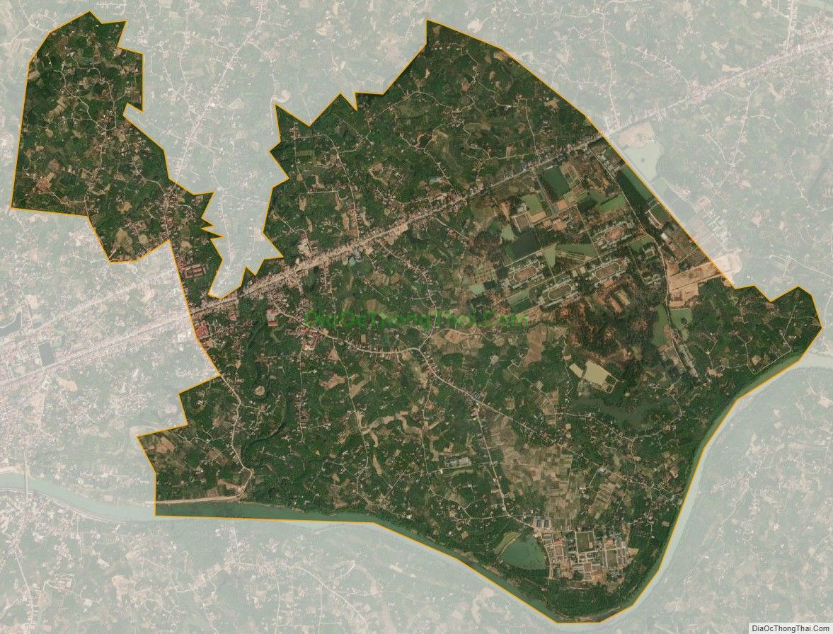 Bản đồ vệ tinh xã Nghĩa Hồ (cũ), huyện Lục Ngạn