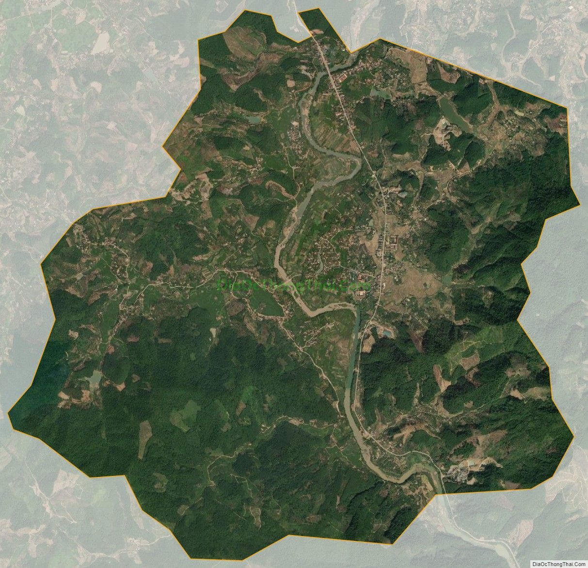Bản đồ vệ tinh xã Cẩm Đàn, huyện Sơn Động