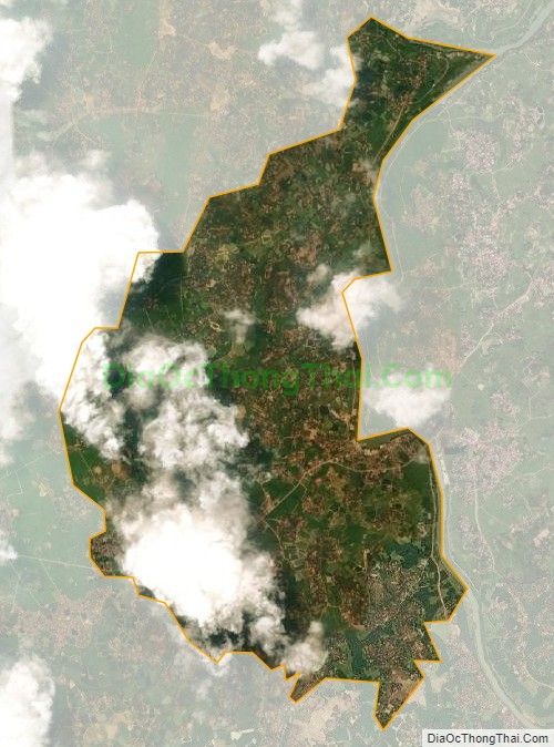 Bản đồ vệ tinh xã Hợp Đức, huyện Tân Yên