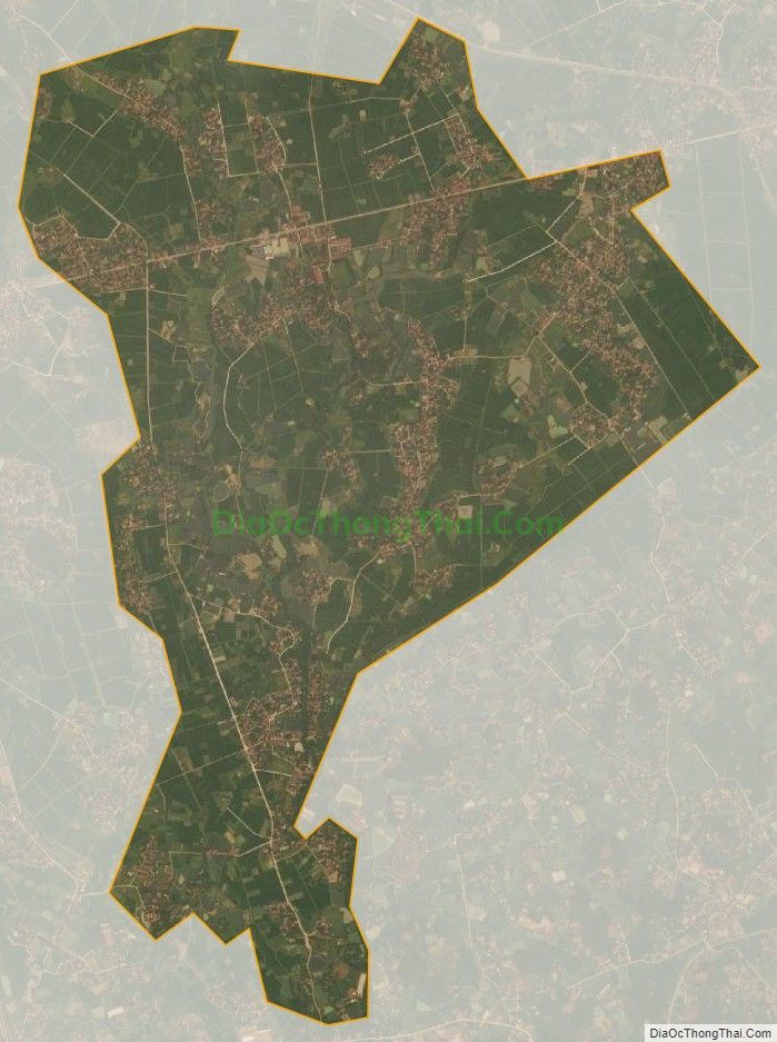 Bản đồ vệ tinh xã Quang Tiến, huyện Tân Yên