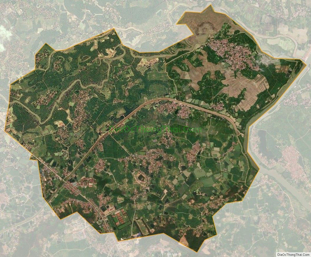 Bản đồ vệ tinh xã Quế Nham, huyện Tân Yên