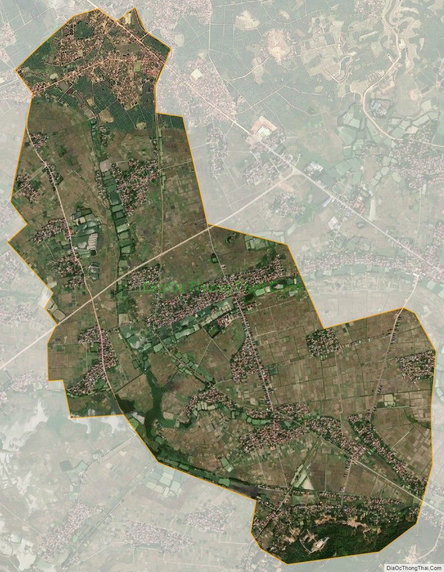Bản đồ vệ tinh xã Hương Mai, huyện Việt Yên