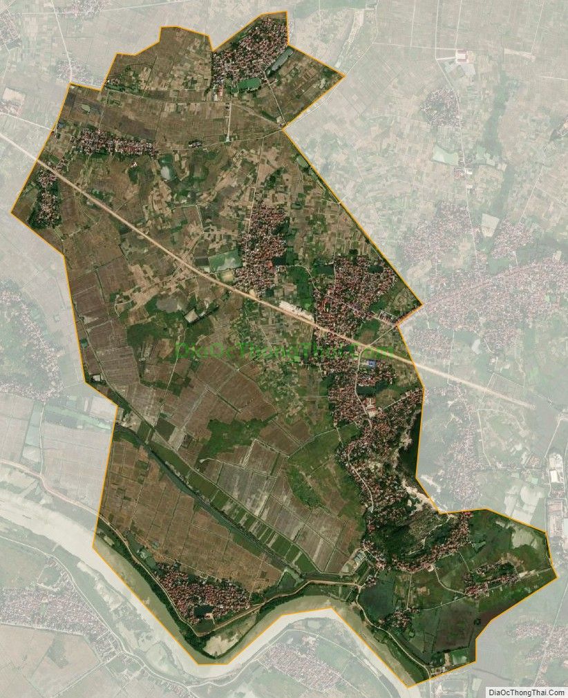 Bản đồ vệ tinh xã Ninh Sơn, huyện Việt Yên