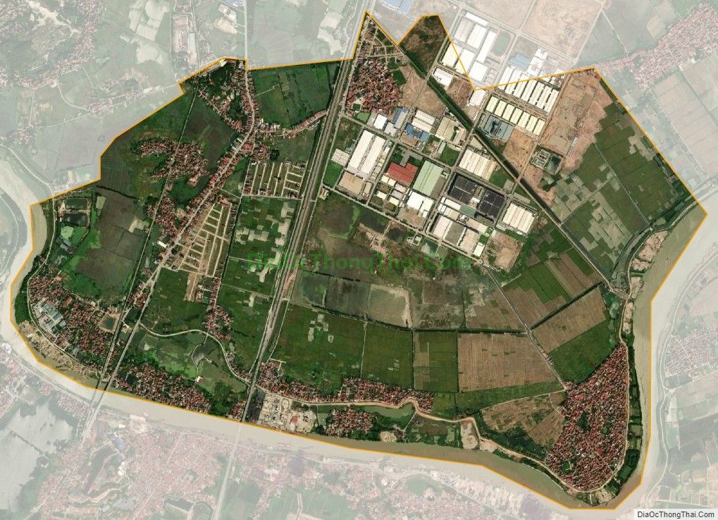 Bản đồ vệ tinh xã Quang Châu, huyện Việt Yên