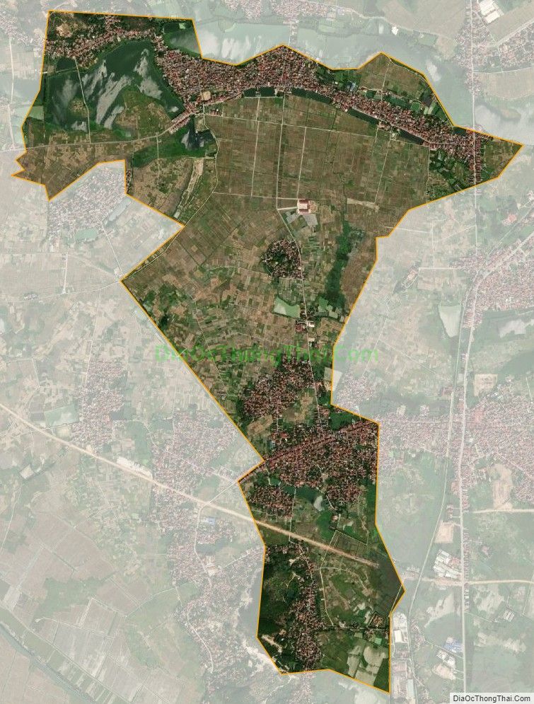 Bản đồ vệ tinh xã Quảng Minh, huyện Việt Yên